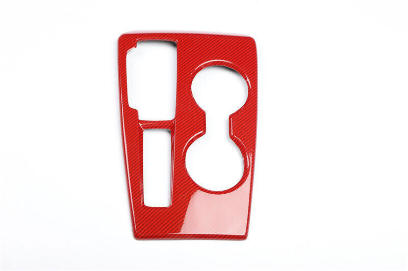 Control Gear Shift Box Panel Cover for Honda for CIVIC 2022-2024 Red Carbon ABS n