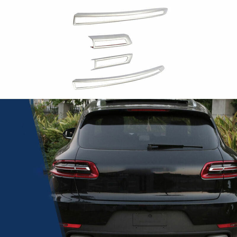 for Porsche Macan 2015-2018 Chrome Taillight Rear Light Lamp Frame Cover Decorat