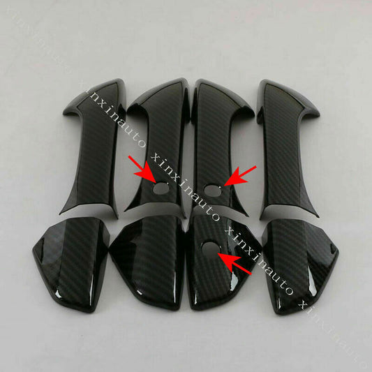 4Pcs Red Carbon Fiber Door Trim Panel Cover Trim for Alfa Romeo Giulia 2017-2019 v
