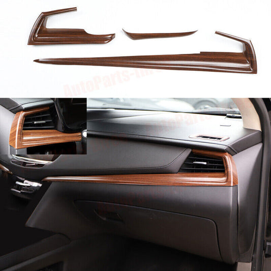 Matte Wood Grain Inner Center Console Strip Cover Trim For 2017-24 for Cadillac XT5