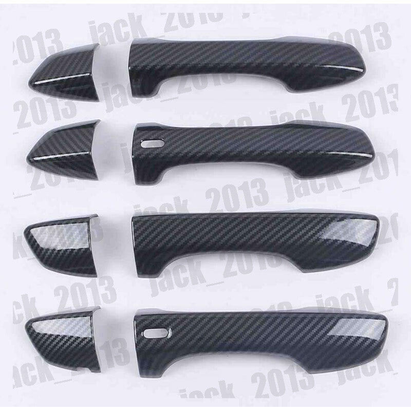 for VW for Jetta Mk7 19-23 Carbon Fiber for Smart Holes Car Door Side Handle Cover Trim