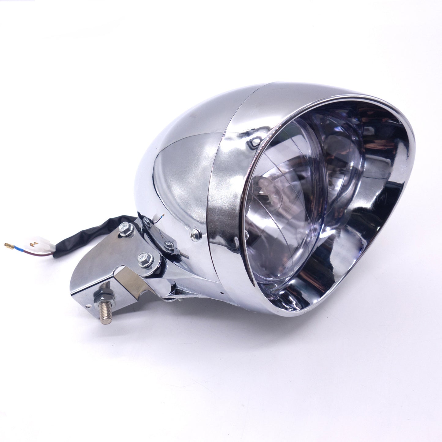 Motorcycle Chrome Bullet Headlight Head Light for Harley for Honda for Yamaha Custom Q