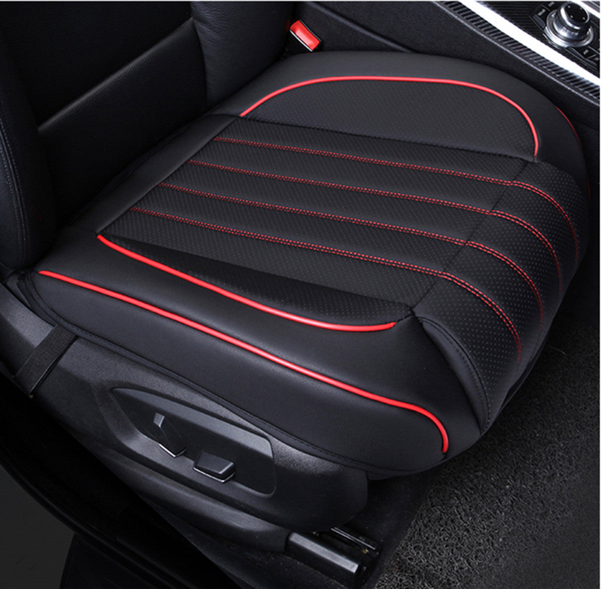 Full Surround Car Front for Seat Cover Breathable PU Leather Pad Mat Chair Cushion