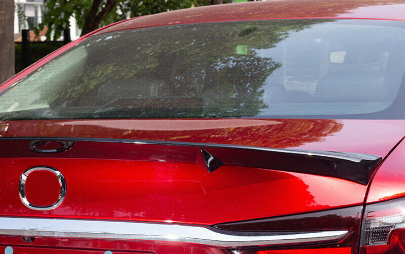 for Mazda 6 Atenza 2017-2019 Gloss Black Rear Boot Trunk Spoiler Wing Flap Guard