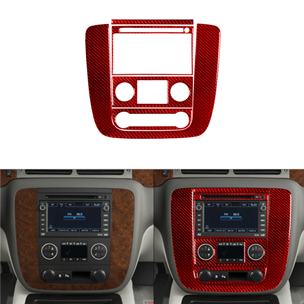 Red Carbon Fiber Rear Door Armrest Cover Trim For W211 2003-2009 v