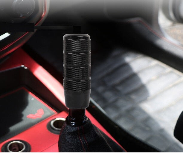 Car Universal Aluminum Manual Gear Stick Shift Knob Black Shifter Lever Head