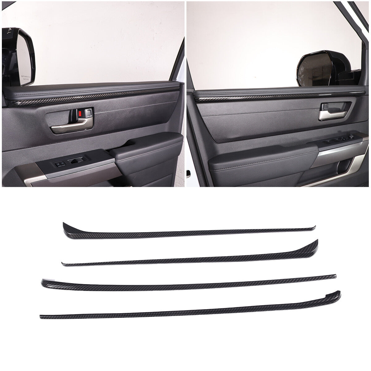 Carbon fiber interior door speaker frame decorative cover suitable for Corvette C8 2020-2023- v