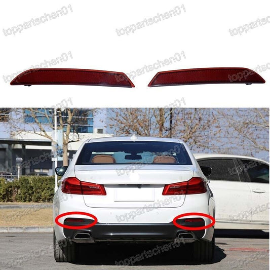 1Pair Rear Bumper Reflector Reflex Lights for BMW 5 Series G38 M Sport 2018-2020 Q