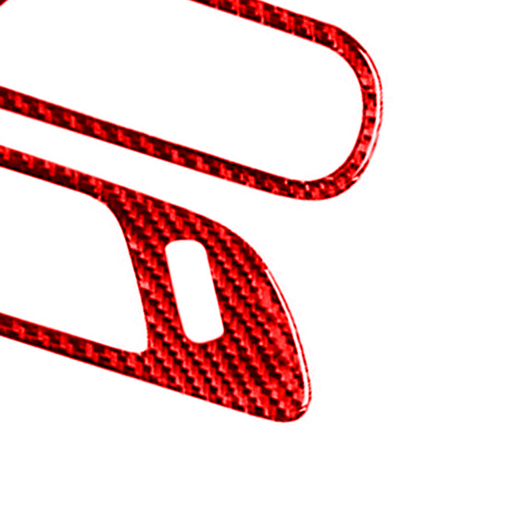 8Pcs Red Carbon Fiber Door Handle Cover Trim for Mazda 3 Axela 2010-2013 Type B