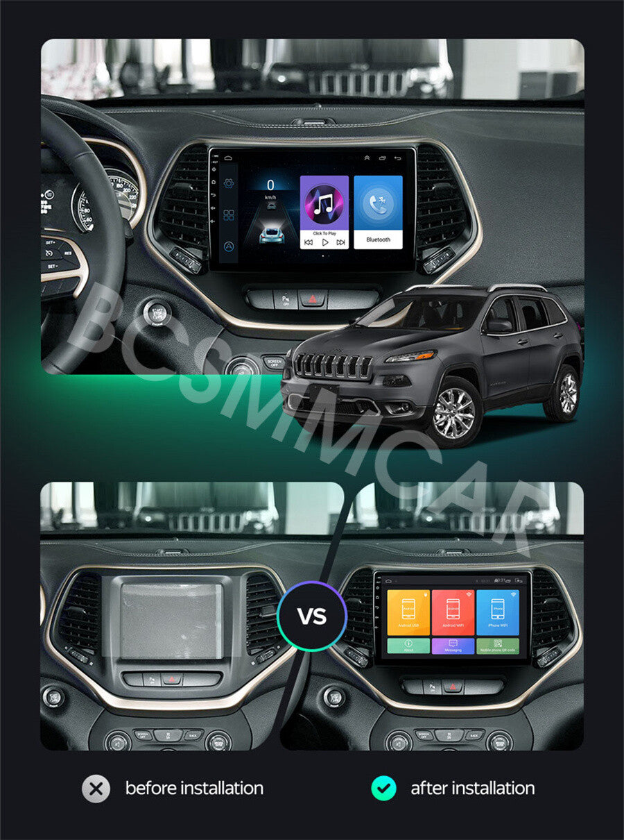 Touch Screen Multimedia Player WiFi For Carplay Fit for Jeep Cherokee 2013-2020