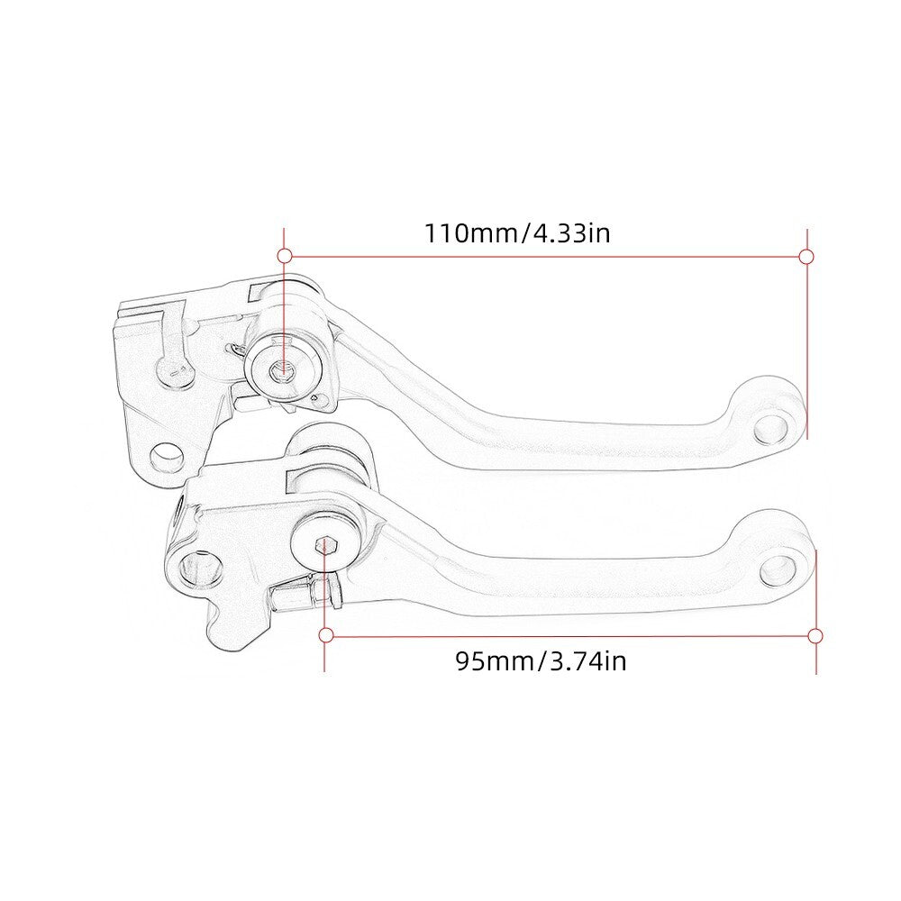 XR LOGO for HONDA XR400R XR250R XR230R CNC Dirt Bike Pivot Brake Clutch Levers Q