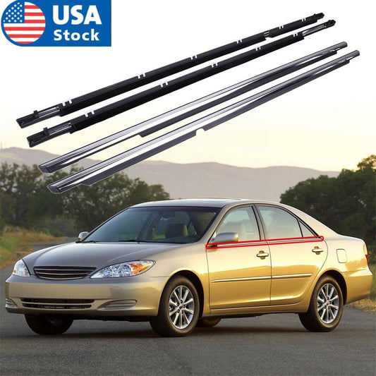 Chrome Front Rear Door Belt Moulding SET 7572033080 for Toyota for Camry 2002-2006