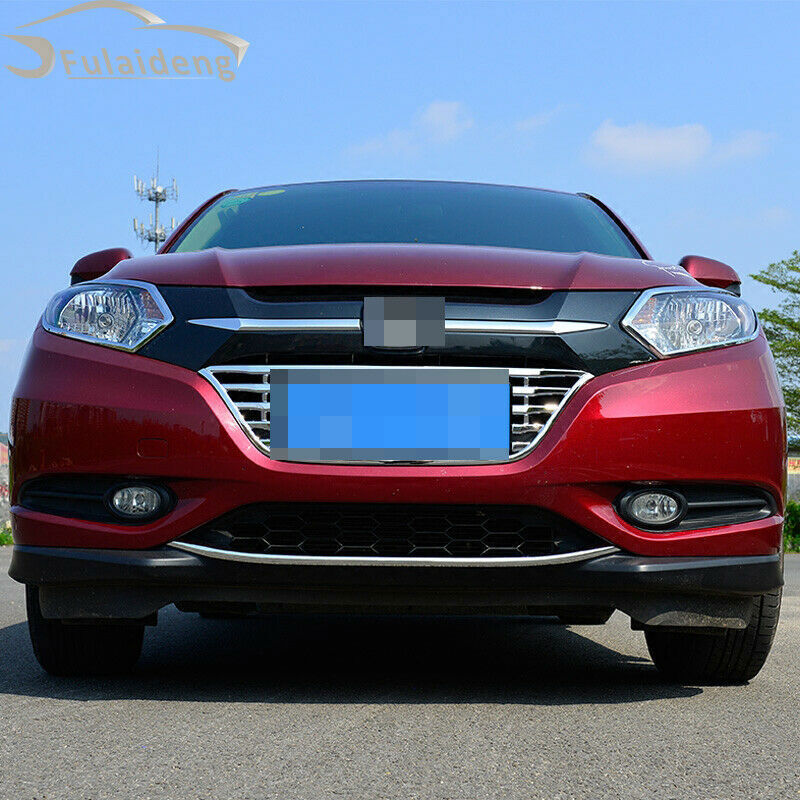 Chrome Front Bumper Guard Bottom Strip Cover Deco for Honda Vezel HR-V 2016-2018