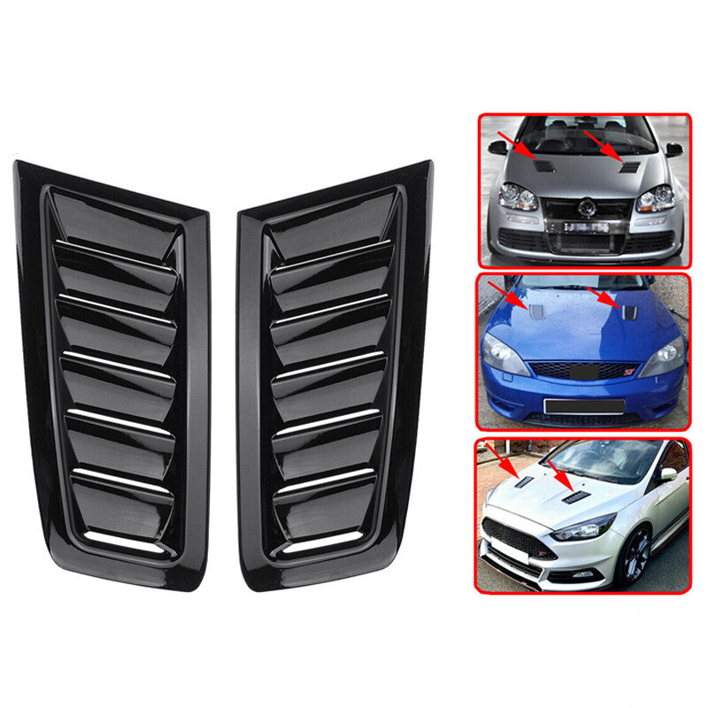 Car hood ventilation vents, air inlets, louvers, cooling vents, decorative elements - n