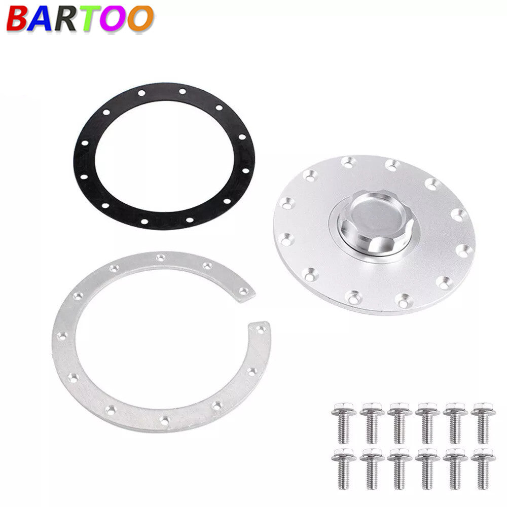 Sliver Billet Aluminum Fuel Cell Replacement Flush Bung 12 Bolt Surge Tank Cap Q