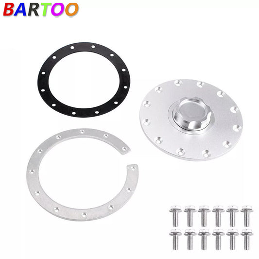 Sliver Billet Aluminum Fuel Cell Replacement Flush Bung 12 Bolt Surge Tank Cap Q