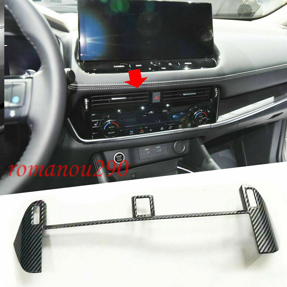 for Nissan Rogue 2021-2023 Carbon Fiber ABS Console Center Air Outlet Cover Trim