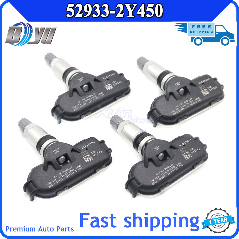 52933-2Y450 TPMS 433MHz Tire Pressure Sensor for Hyundai ix35 and for Kia (4pcs) v