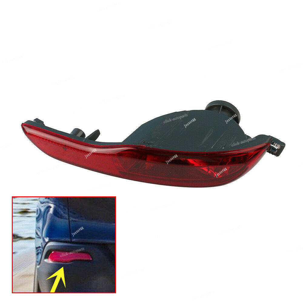 Rear Left Bumper Reflector Housing Fog Lamp Light Cover Fit for Jeep Cherokee 14-18