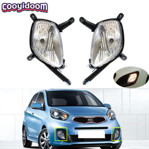 Suitable for 2011-15 for Kia Picanto Morning, all-new front bumper fog lights (LHRH).