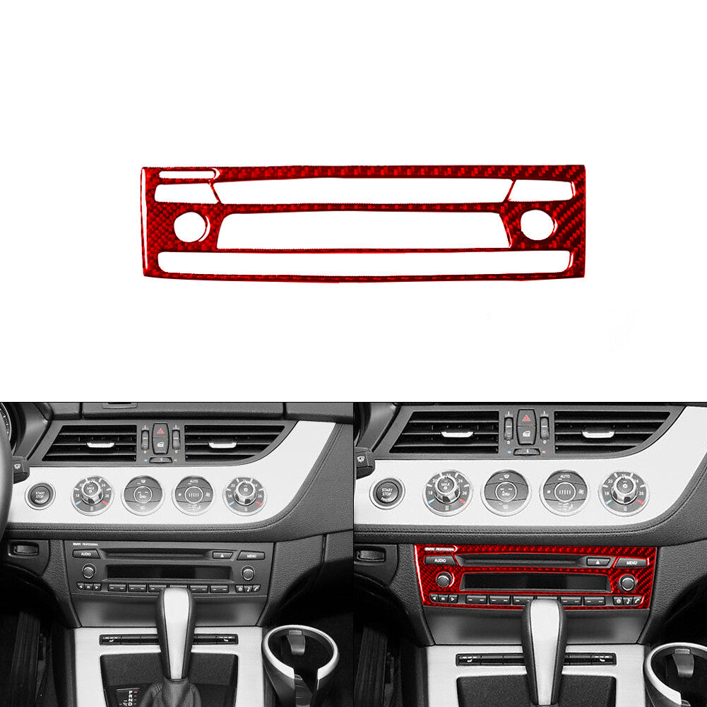 4X Red Central Console Panel Trim Cover Carbon Fiber for Chevy Impala 2014-2020 v