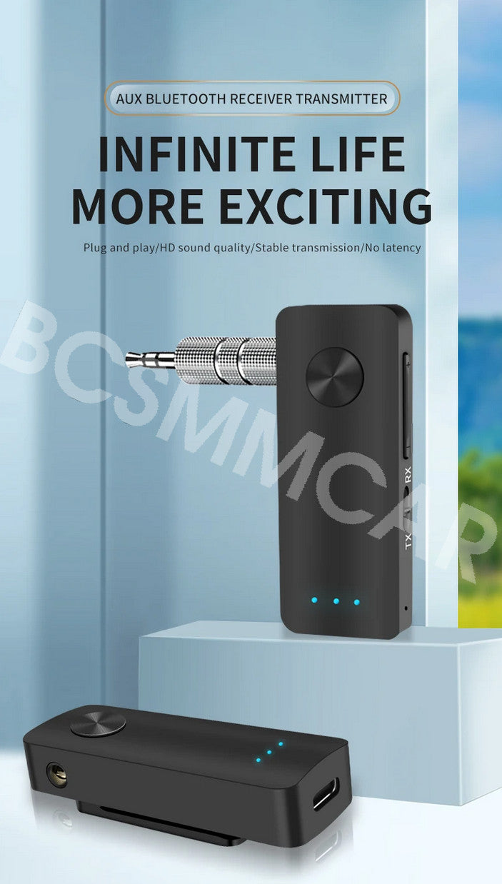 USB Bluetooth 5.3 Transmitter Receiver Adapter Wireless For PC Car Speak Kit