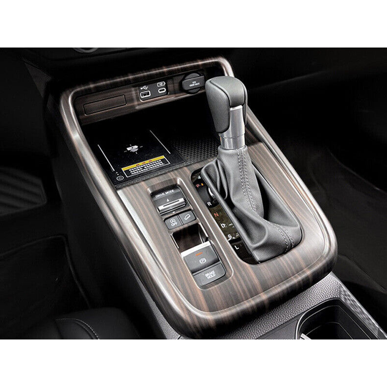 Wood Grain Console Gear Shift Box Panel Cover Trim 2pcs for Honda CR-V 2023-2024
