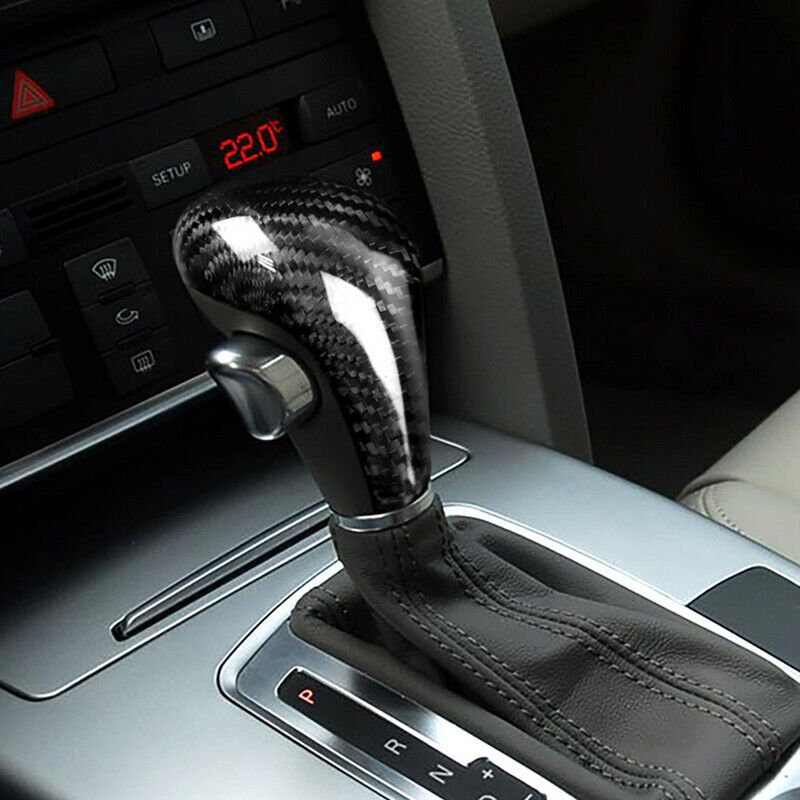 Real Carbon Fiber Gear Shift Head Knob Decor Cover Trim for Audi for A6 Q5 for A4 for A5 Q7