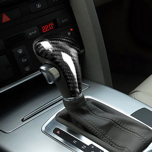 Real Carbon Fiber Gear Shift Head Knob Decor Cover Trim for Audi for A6 Q5 for A4 for A5 Q7