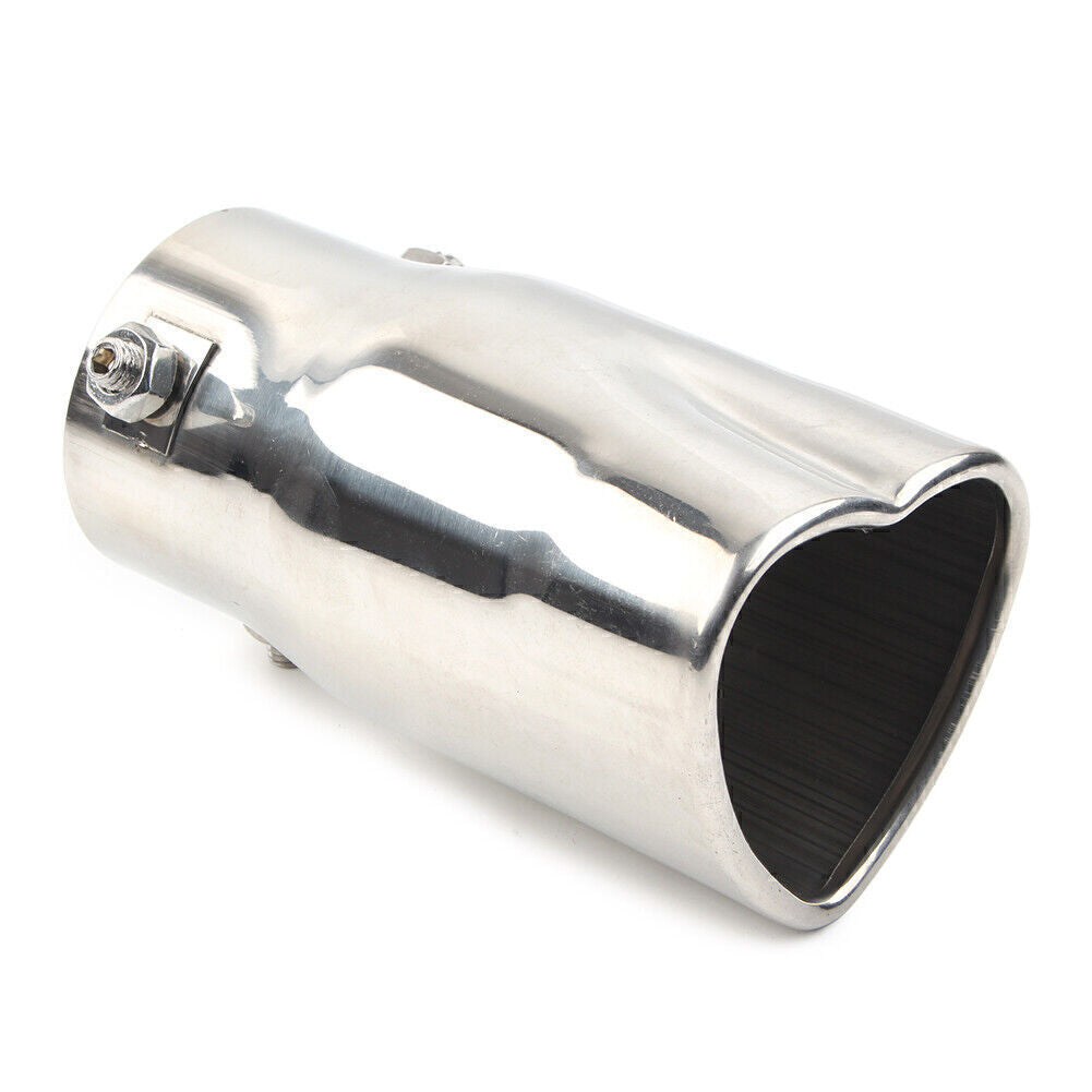 Heart Shaped Car Stainless Steel Chrome Rear Exhaust Pipe Tail Muffler Tip Q