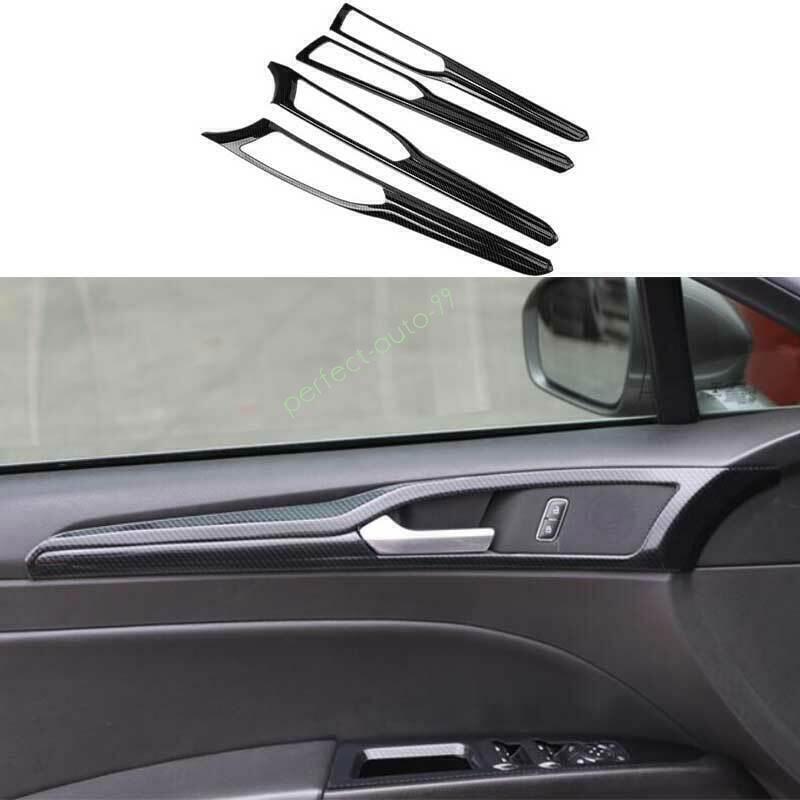 for Ford Mondeo/Fusion 2013-20 Carbon Fiber Look Inner Door Panel Strip Trim 4X