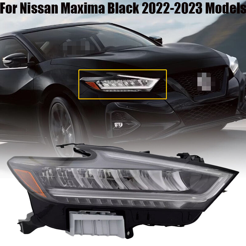 Right Side For Maxima Black 2022-2023 Models RH LED Headlight n
