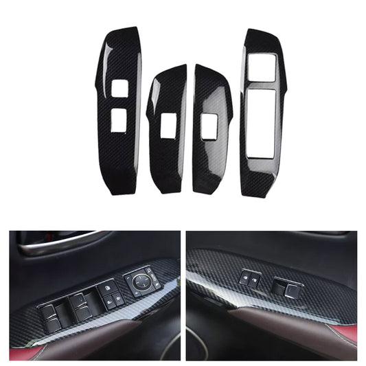 for Lexus NX 200t 300h 2015-2021 Carbon Fiber Window Lift Lock Switch Panel Trim