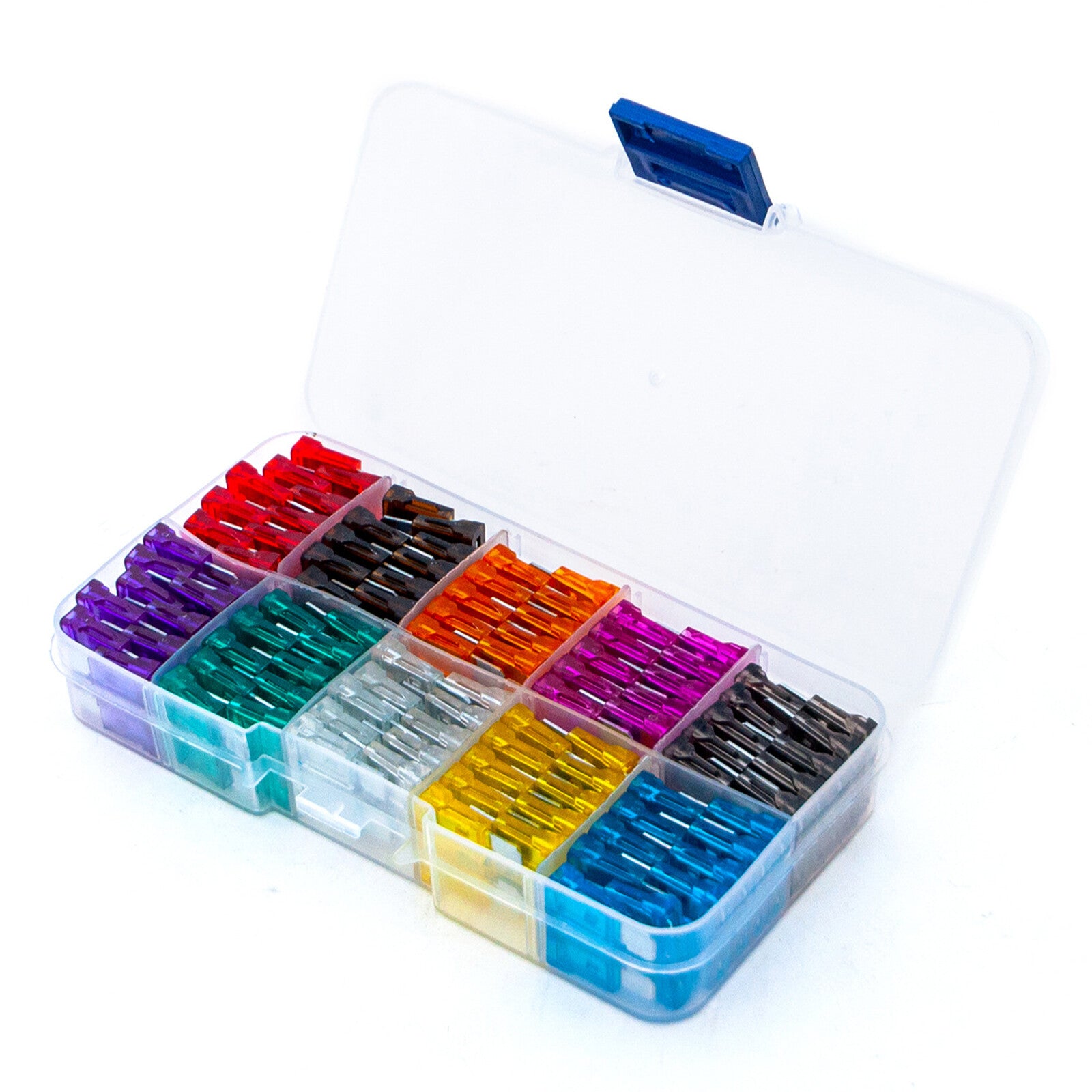 100pcs Automobile Fuse Middle Piece Fuse Assortment Box for Car Medium With clip