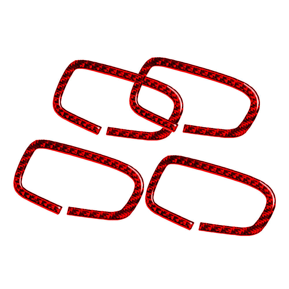 Red Carbon Fiber Front Window Control Cover Trim For Supra A90 2019-2022 v