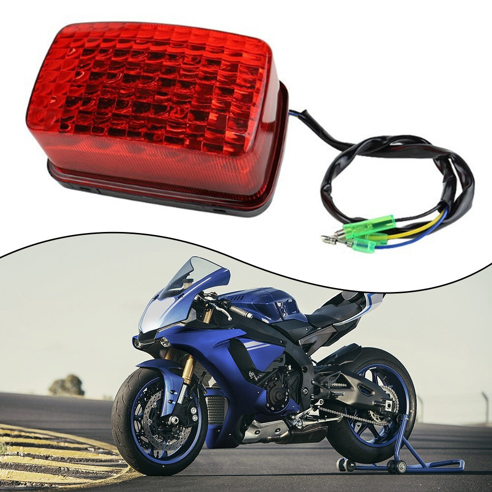 Red LED Tail Light Assembly DRL + Brake Lights Add-on For XT 225 250 350