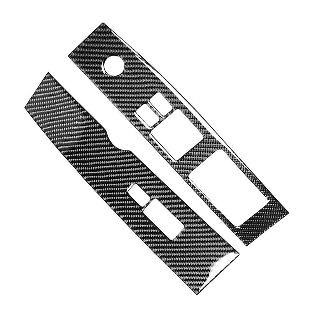 Interior Window Lift Switch Panel Cover Trim Carbon Fiber for Nissan 350Z 06-09 Q