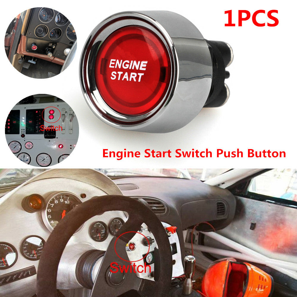 General Motors Red LED Illuminated Engine Start Switch Button for Beginners n