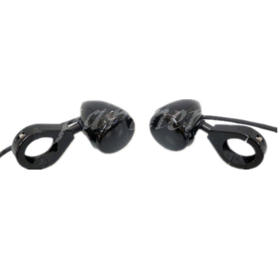 2 Pair Motorcycle Black Front Rear LED Turn Signal Light Smoke Lens 39mm Clamp Q