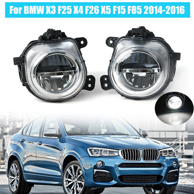 Front Bumper LED Fog Light Fog Lamp For 2014-2016 for BMW X3 F25 X4 F26 X5 F15 F85