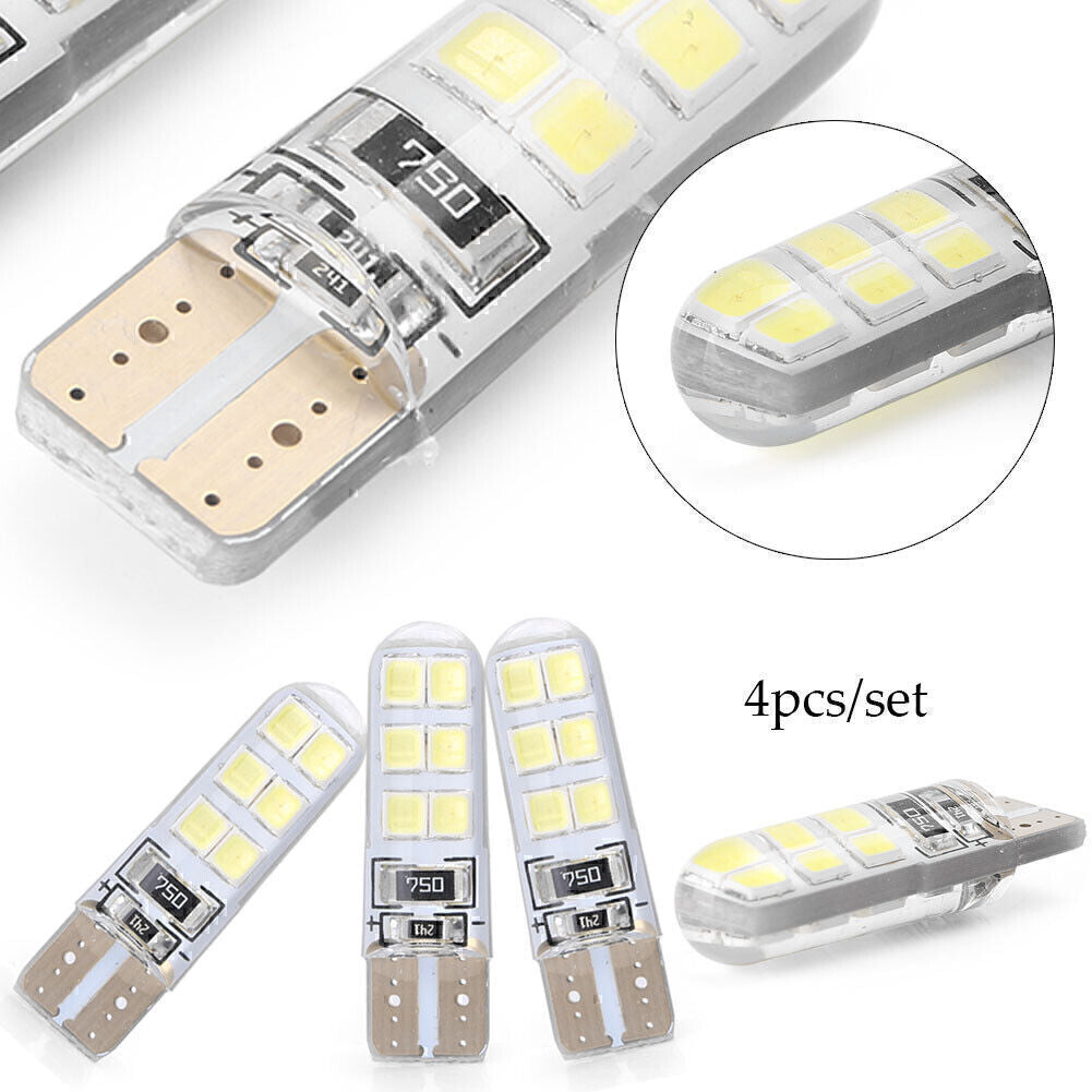 T10 12SMD 12V LED Lights 2835 W5W Canbus tail light backup lights Bulbs 4pcs