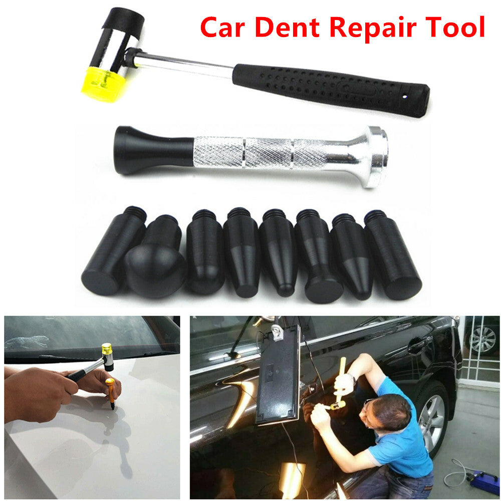 Car SUV Dental Restoration Tool Kit - Depression Restoration Plastic Flat Pen with Rubber Hammer n