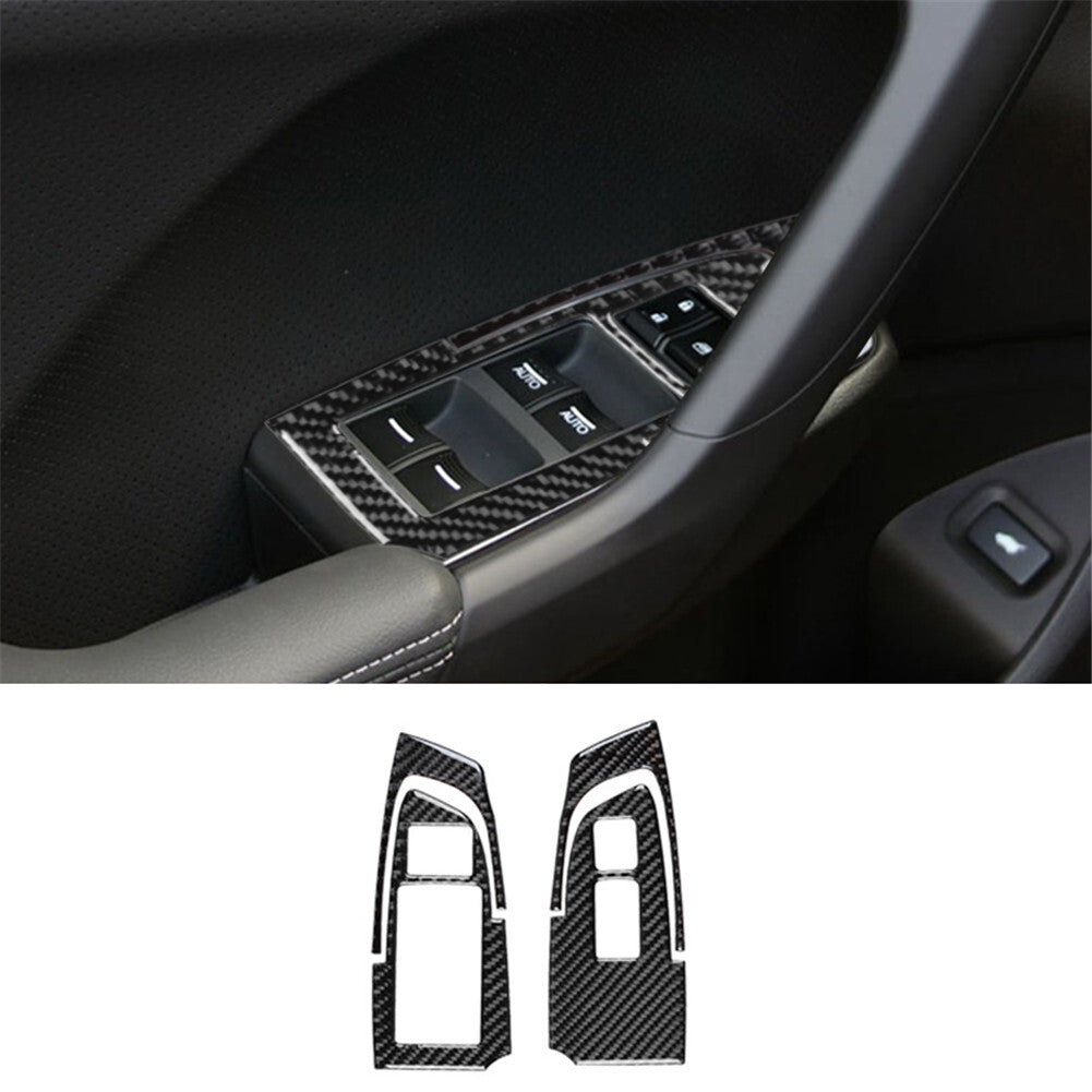 3x Red Carbon Fiber Interior Rear Door Handle Cover Trim For X1 F48 2016-18 v