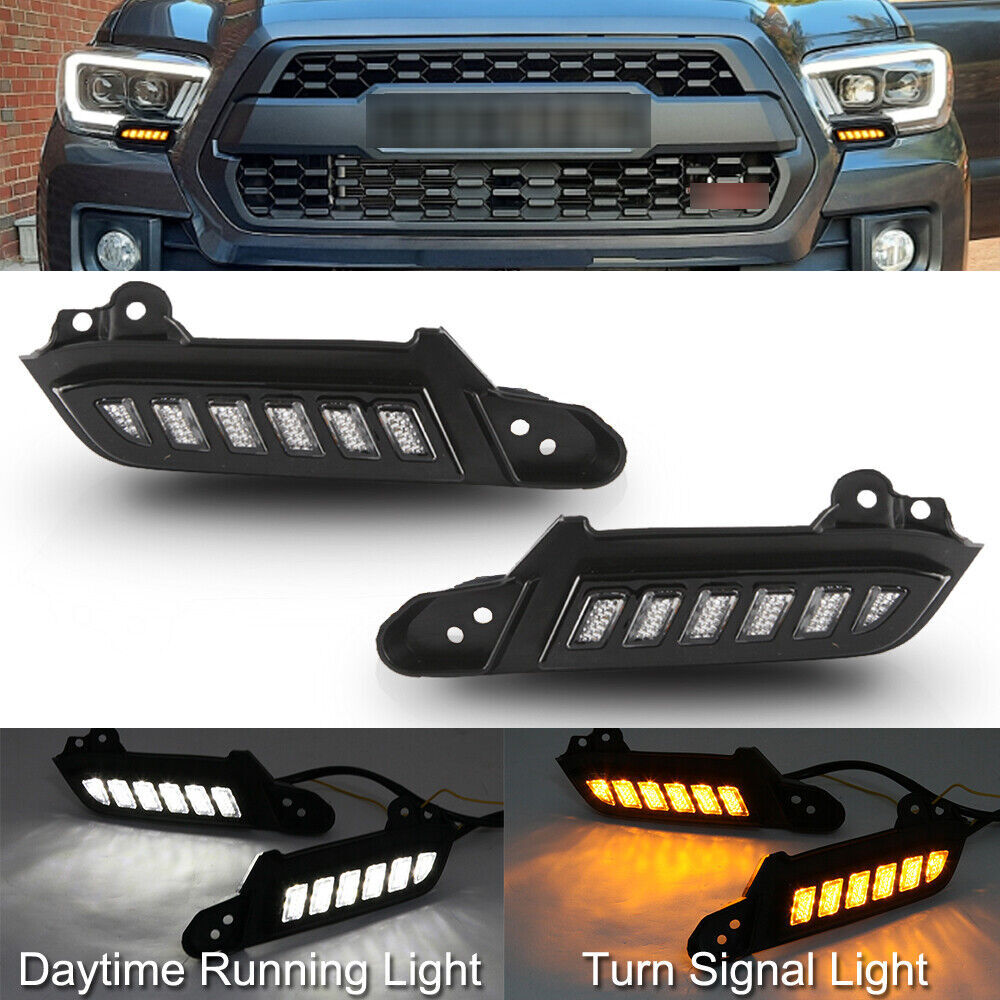 LED DRL Daytime Running Light Headlight Side Lamp for Toyota Tacoma 2016-2023 Q
