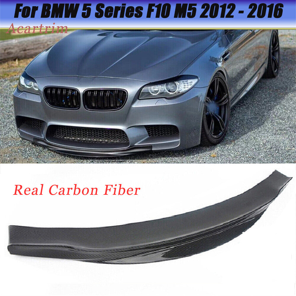 Carbon Fiber Front Bumper Lip Center Chin Spoiler Cover Fit for BMW F10 M5 2012-2016