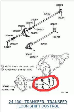 Transfer Floor Shift Control Switch Sensor Kit fit for Mitsubishi PAJERO IO H65W
