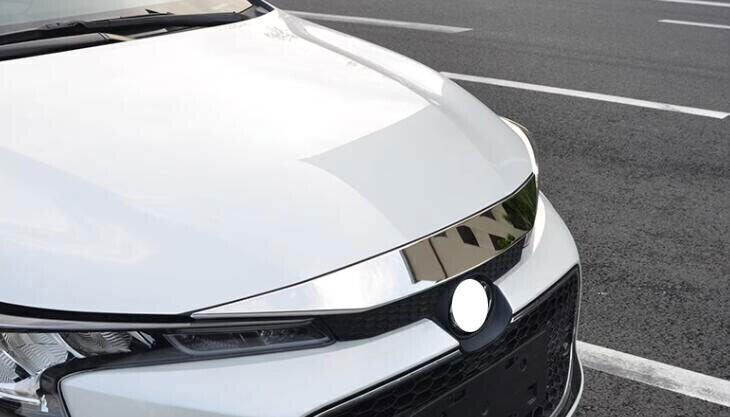 for Toyota for Corolla 20-2024 Chrome Steel Front Grille Grill Engine Hood Strip 1X