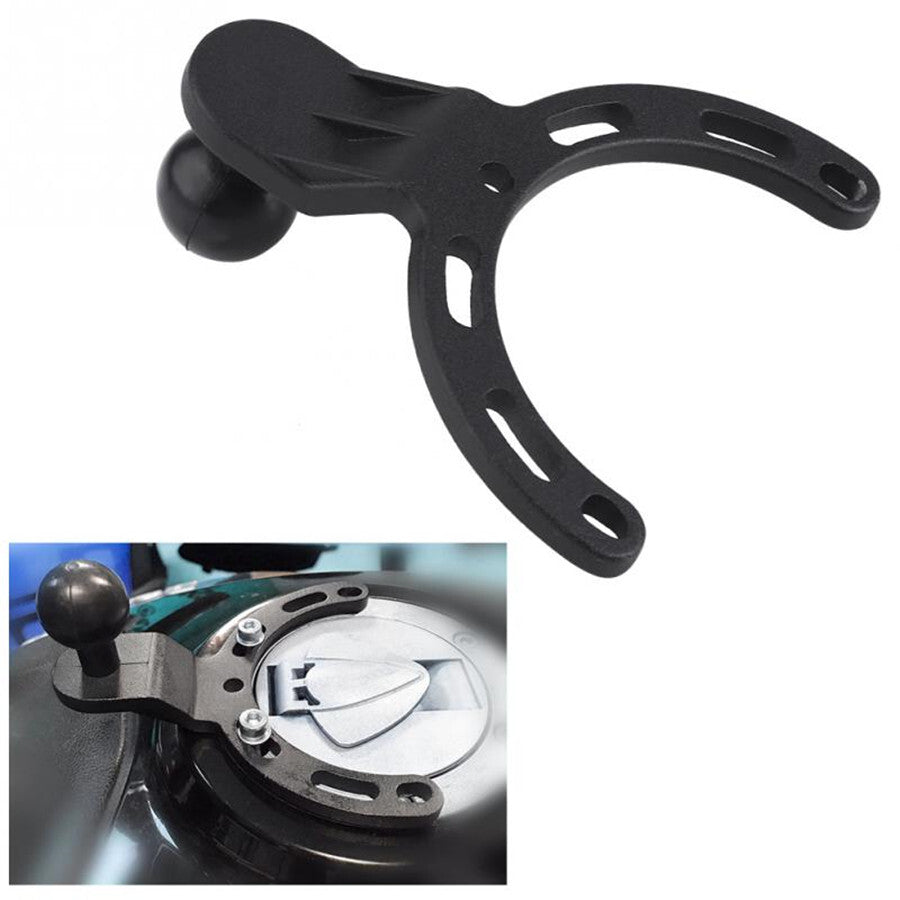 1PC Adjustable Black Motorcycle Tank Cap Phone Mount Bracket Holder Accessories Q