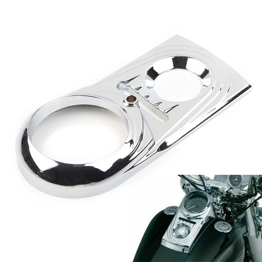 Chrome Dash Panel Insert Cover Trim for Harley Softail FLSTC Street Glide FXDWG Q