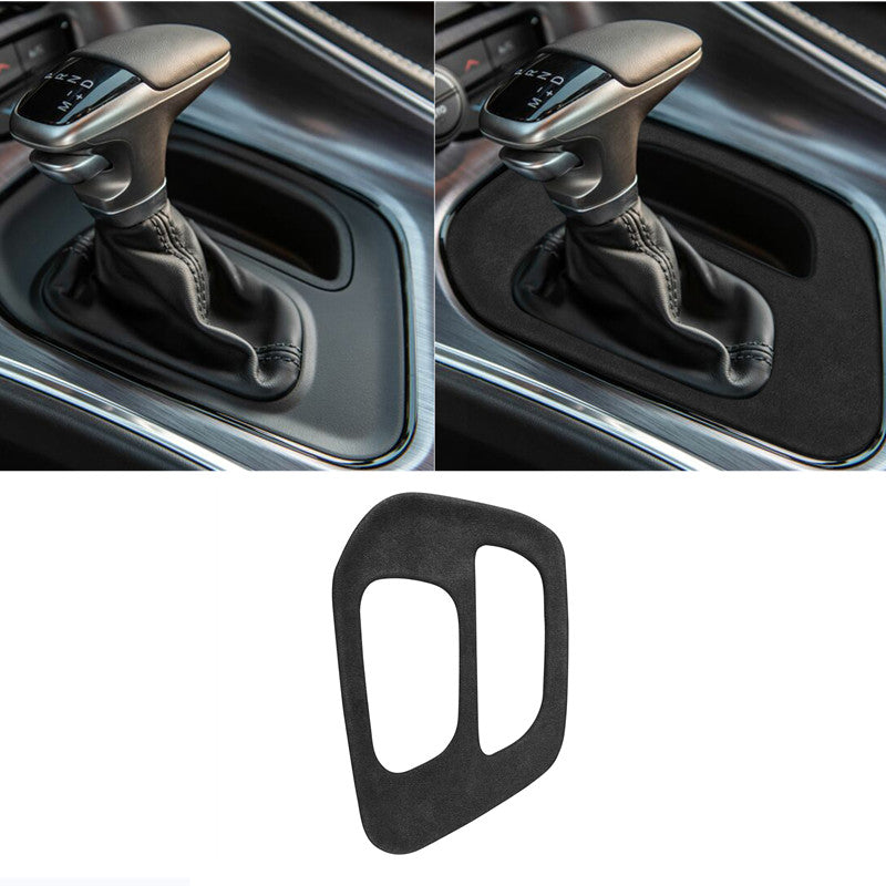 for Dodge for Challenger Central Console Gear Shift Panel Trim Grey Suede 2016-2023 n